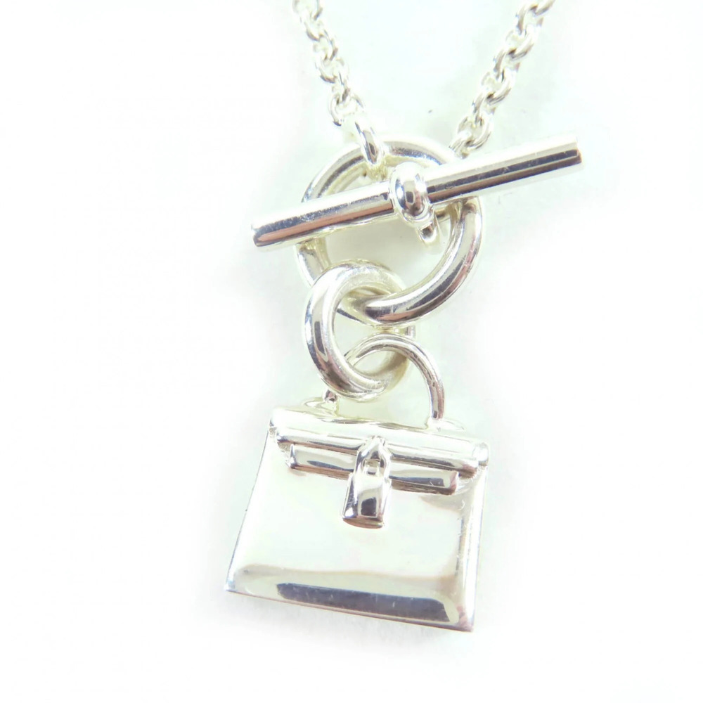 HERMES Silver Necklace
